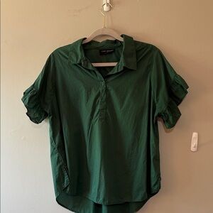 Lane Bryant dark Green Blouse Size 12